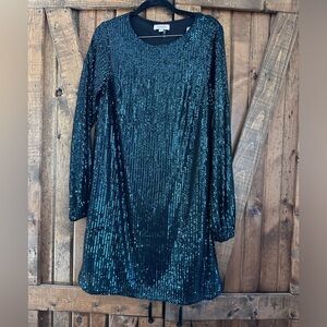 Andree green sequin dress